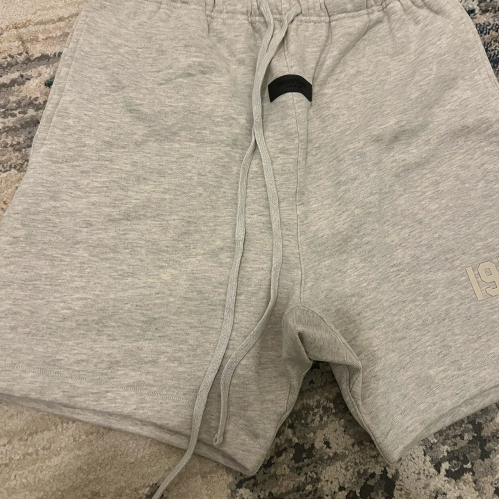 Essentials Light Oatmeal Relaxed Shorts